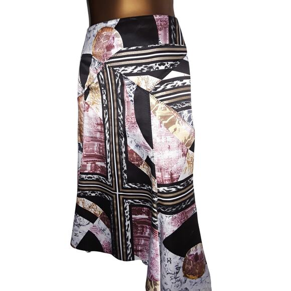 Sz 42 Just Cavalli by Roberto Cavalli Baroque Bold Print Peplum Skirt - Picture 5 of 8